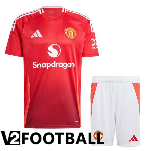 Manchester United Kids Home Soccer Shirt Red 2024/2025