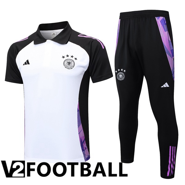Germany Soccer Polo + Training Pants White 2024/2025