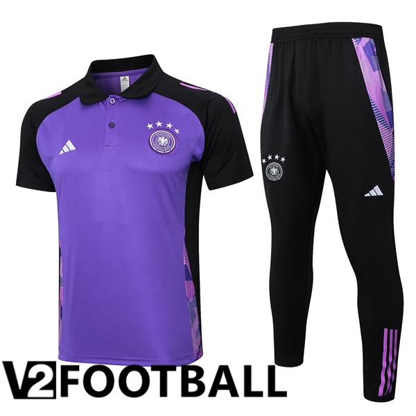 Germany Soccer Polo + Training Pants Purple 2024/2025