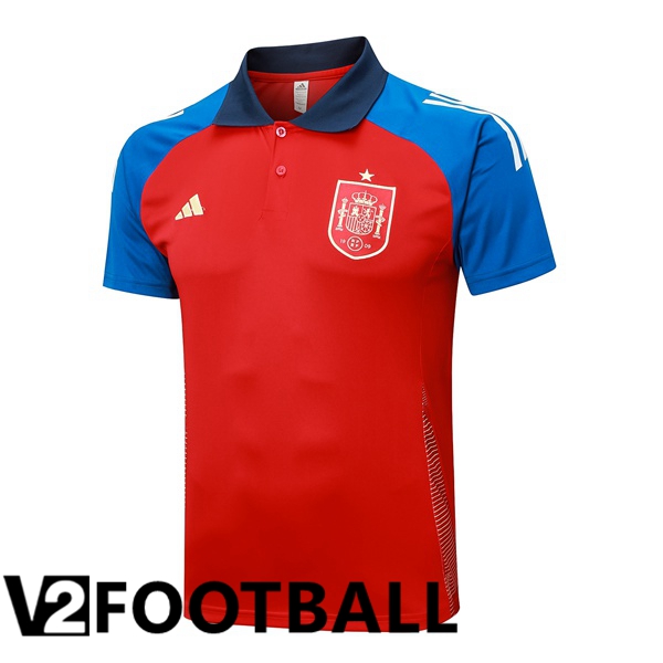 Spain Soccer Polo Red 2024/2025