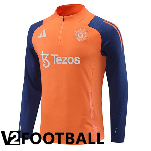 Manchester United Training Sweatshirt Orange 2024/2025