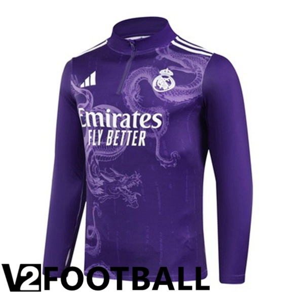 Real Madrid Training Sweatshirt Purple 2024/2025