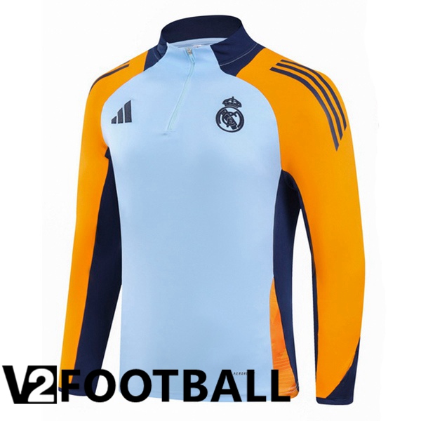 Real Madrid Training Sweatshirt White Yellow 2024/2025