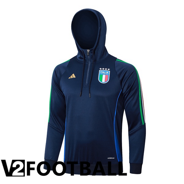 Italy Training Sweatshirt Hoodie Blue Royal 2024/2025