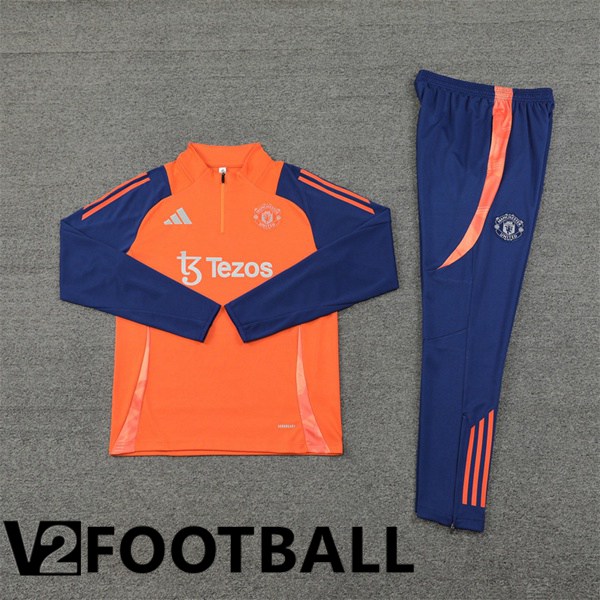 Manchester United kit Training Tracksuit Orange 2024/2025