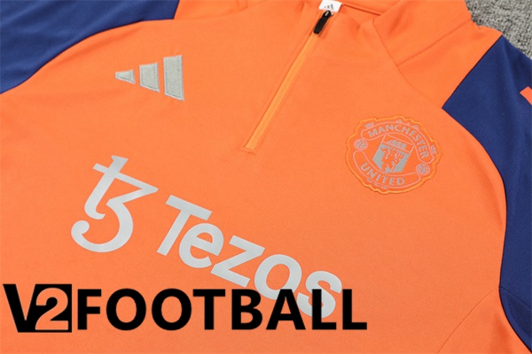 Manchester United kit Training Tracksuit Orange 2024/2025