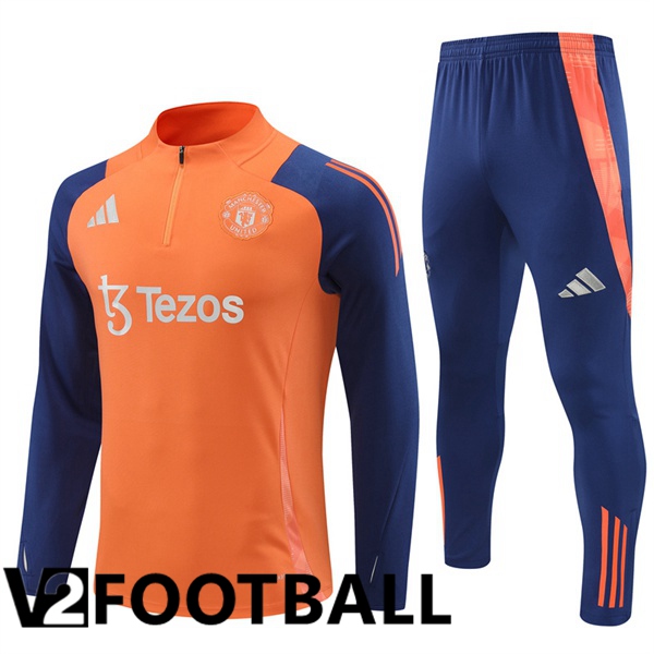 Manchester United kit Training Tracksuit Orange 2024/2025