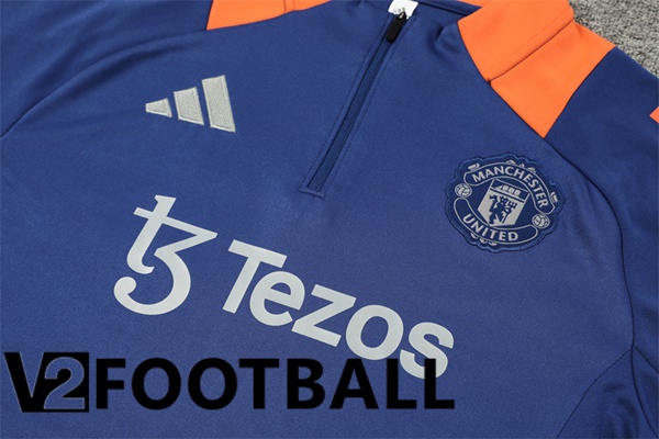 Manchester United kit Training Tracksuit Blue Royal 2024/2025