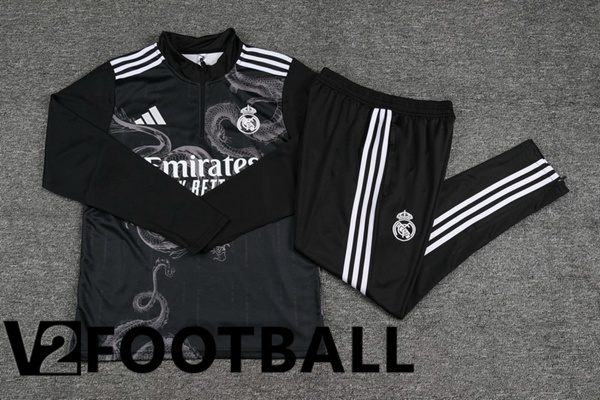 Real Madrid kit Training Tracksuit Black 2024/2025