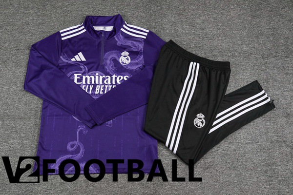 Real Madrid kit Training Tracksuit Purple 2024/2025