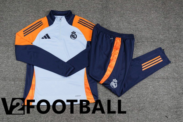 Real Madrid kit Training Tracksuit White Yellow 2024/2025