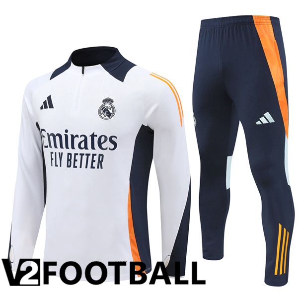Real Madrid kit Training Tracksuit White 2024/2025