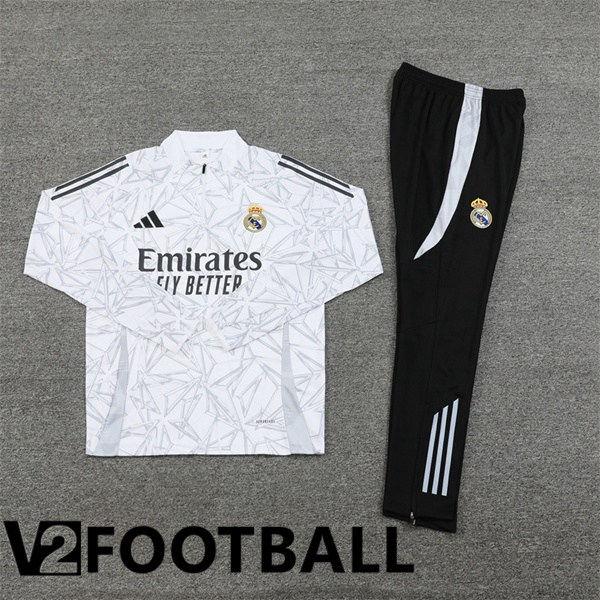 Real Madrid kit Training Tracksuit White 2024/2025