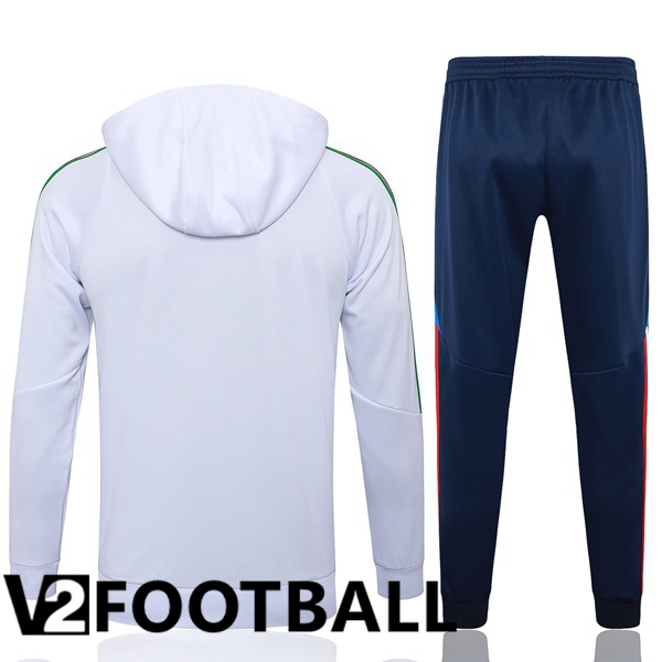 Italy Training Tracksuit Sweatshirt HoodieWhite 2024/2025