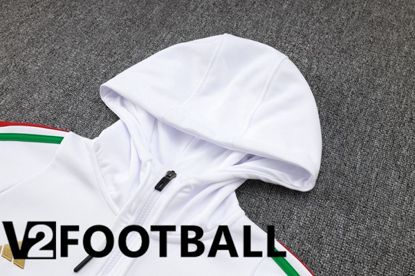 Italy Training Tracksuit Sweatshirt HoodieWhite 2024/2025