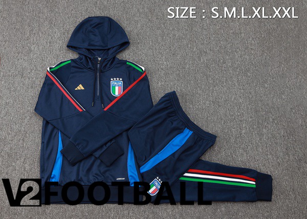 Italy Training Tracksuit Sweatshirt HoodieBlue Royal 2024/2025