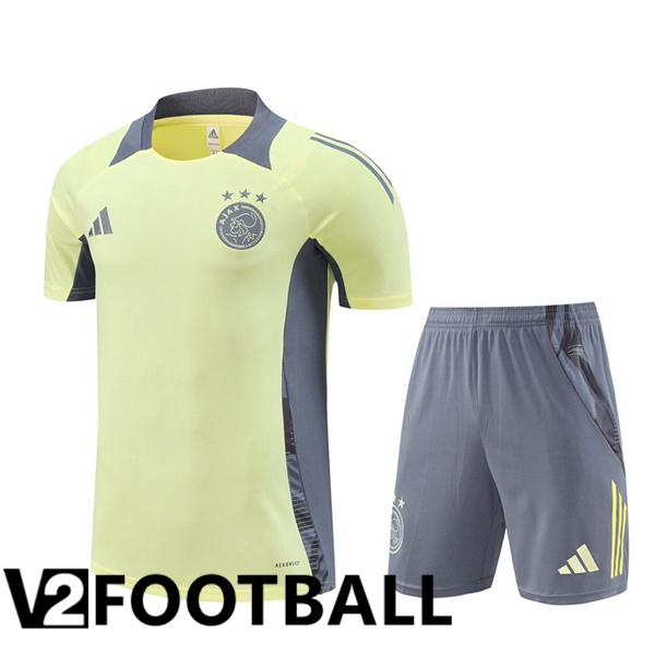 AFC Ajax kit Training T Shirt + Shorts Yellow 2024/2025