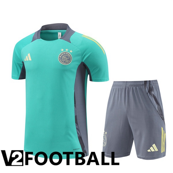 AFC Ajax kit Training T Shirt + Shorts Green 2024/2025