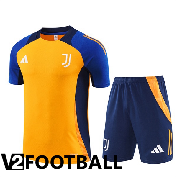 Juventus kit Training T Shirt + Shorts Yellow 2024/2025