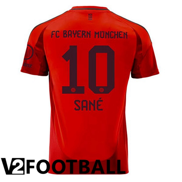 Bayern Munich (Sané 10) Home Soccer Shirt Red 2024/2025