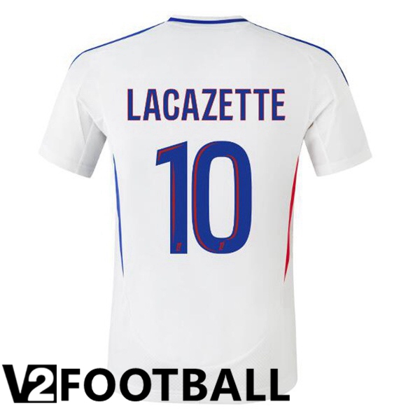 lyon OL (LACAZETTE 10) Home Soccer Shirt White 2024/2025