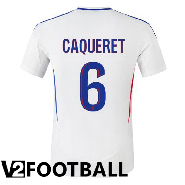 lyon OL (CAQUERET 6) Home Soccer Shirt White 2024/2025