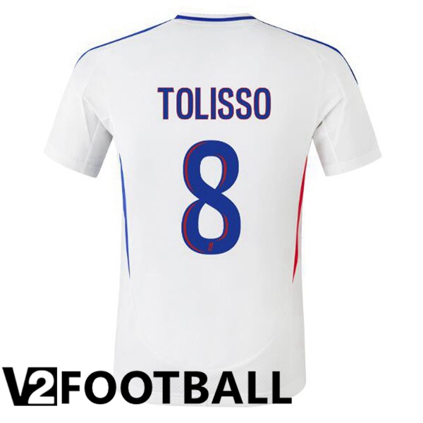 lyon OL (TOLISSO 8) Home Soccer Shirt White 2024/2025