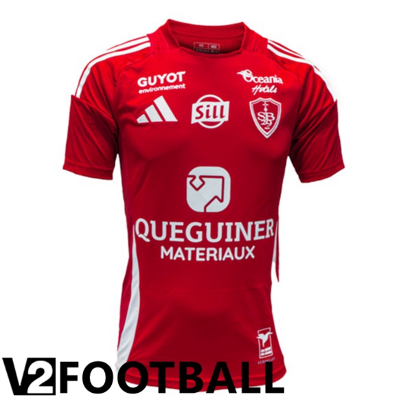 Stade Brestois Home Soccer Shirt Red 2024/2025