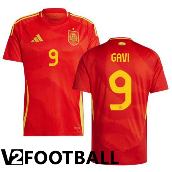 Spain (GAVI 9) Home Soccer Shirt Red 2024/2025