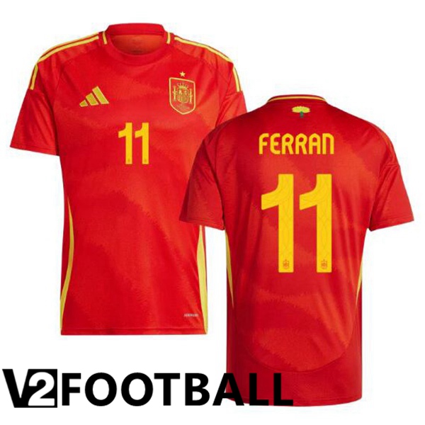 Spain (FERRAN 11) Home Soccer Shirt Red 2024/2025