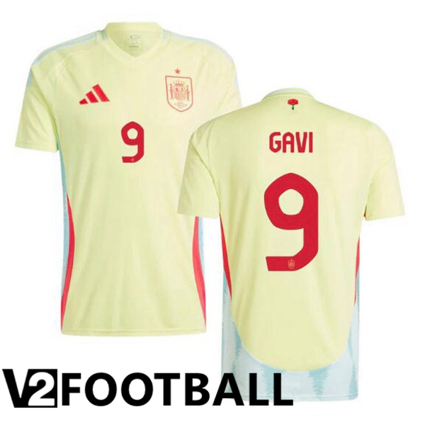 Spain (GAVI 9) Away Soccer Shirt Yellow 2024/2025