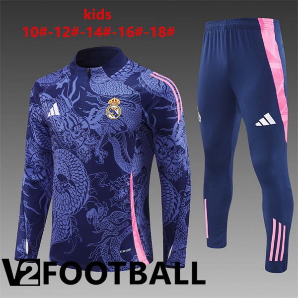 Real Madrid Kids kit Training Tracksuit Blue Royal 2024/2025