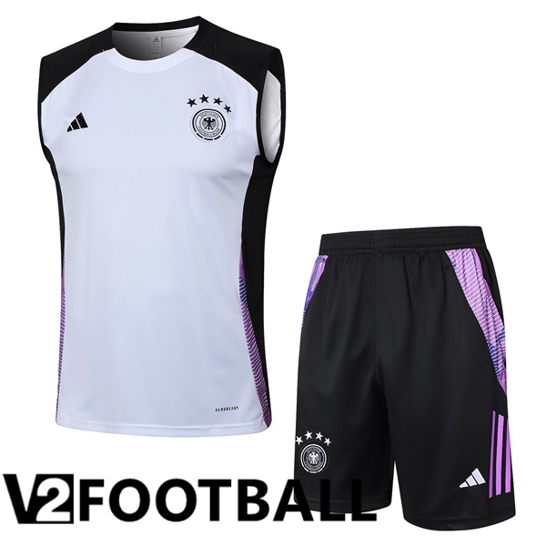 Germany Soccer Vest + Shorts White 2024/2025