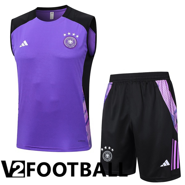 Germany Soccer Vest + Shorts Purple 2024/2025