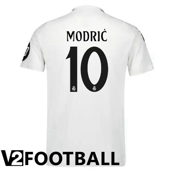 Real Madrid (Modrić 10) Home Soccer Shirt White 2024/2025