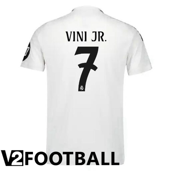 Real Madrid (Vini Jr. 7) Home Soccer Shirt White 2024/2025