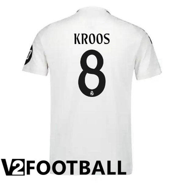 Real Madrid (Kroos 8) Home Soccer Shirt White 2024/2025