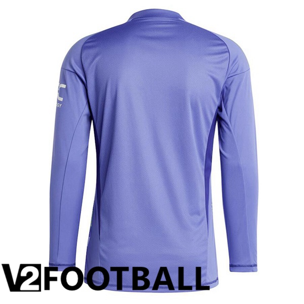 Manchester United Goalkeeper Soccer Shirt Long sleeve Purple 2024/2025