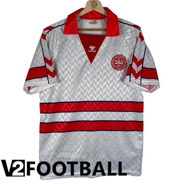 Denmark Retro Away Soccer Shirt 1988