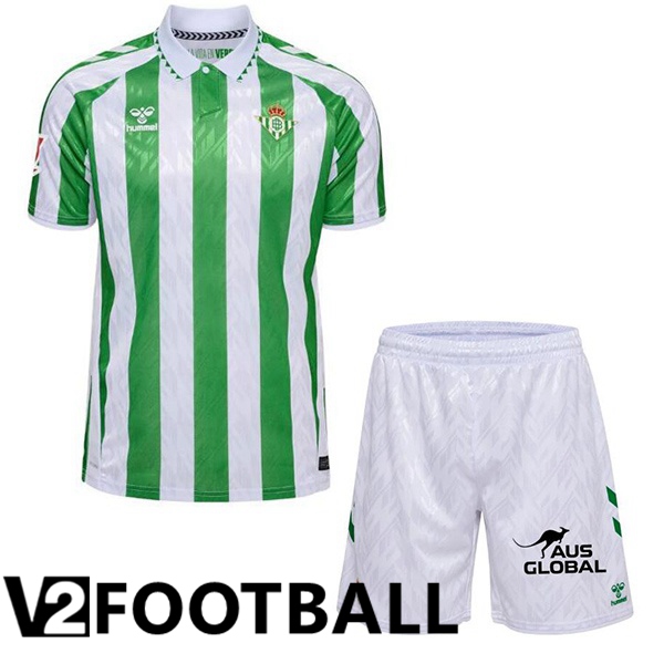 Real Betis Kids Home Soccer Shirt Green White 2024/2025