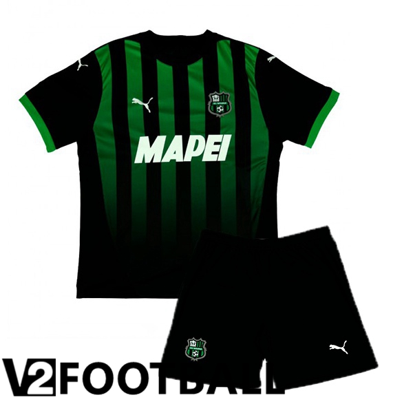 US Sassuolo Kids Home Soccer Shirt Green Black 2024/2025
