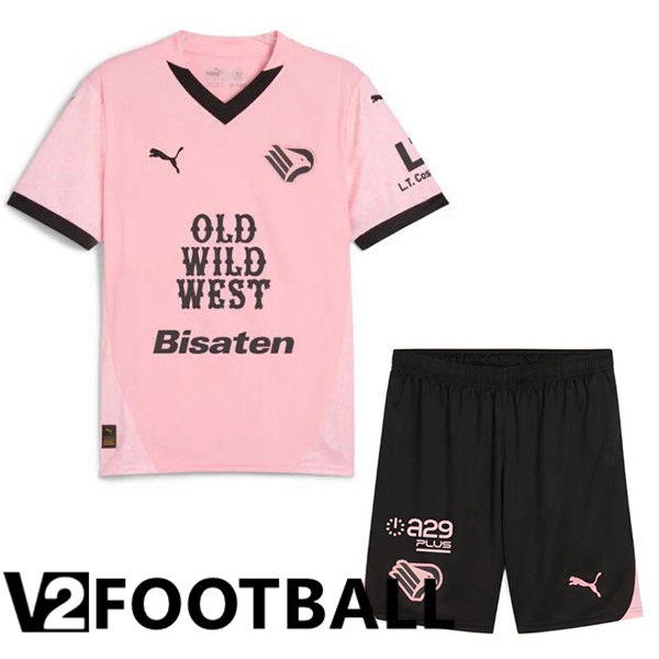 Palerme FC Kids Home Soccer Shirt Pink 2024/2025