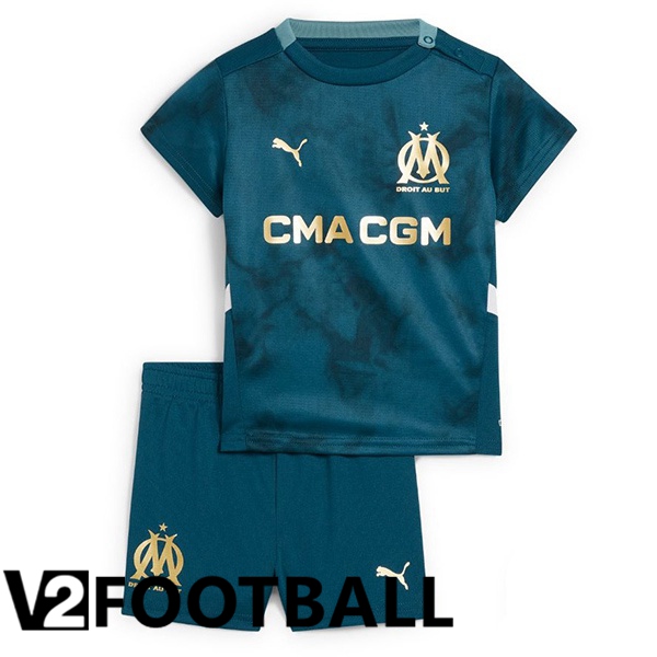 Marseille OM Kids Away Soccer Shirt Blue 2024/2025