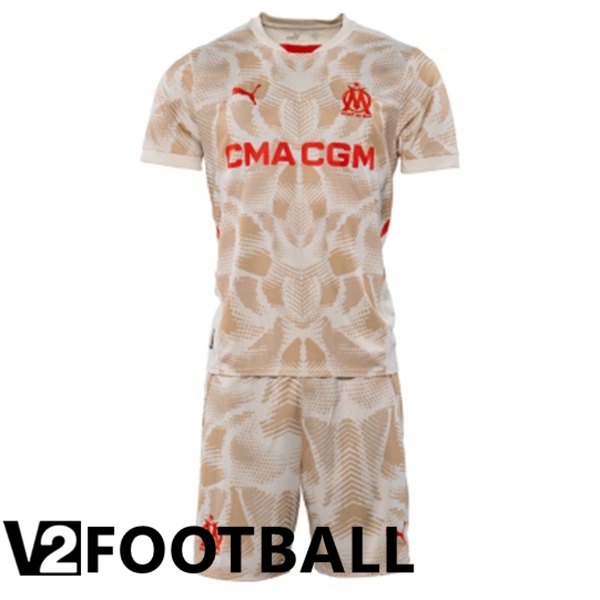 Marseille OM Kids Goalkeeper Soccer Shirt Orange 2024/2025