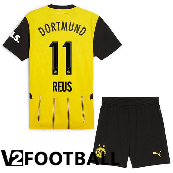 Dortmund BVB (Reus 11) Kids Home Soccer Shirt Yellow 2024/2025