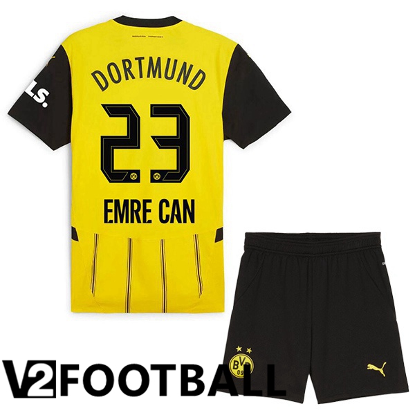 Dortmund BVB (Emre Can 23) Kids Home Soccer Shirt Yellow 2024/2025