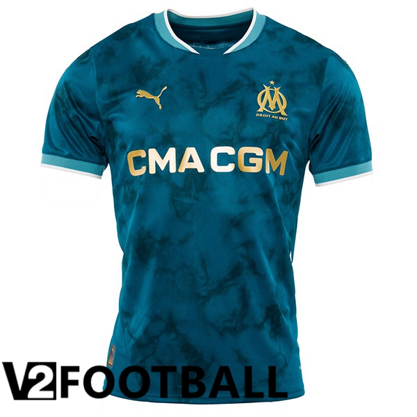 Marseille OM Away Soccer Shirt Blue 2024/2025