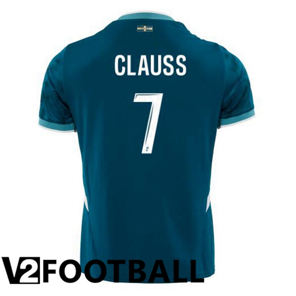 Marseille OM (CLAUSS 7) Away Soccer Shirt Blue 2024/2025