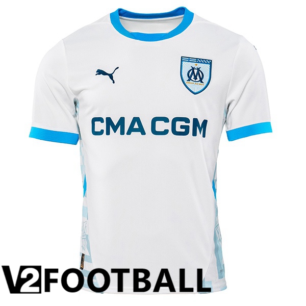 Marseille OM Home Soccer Shirt White 2024/2025