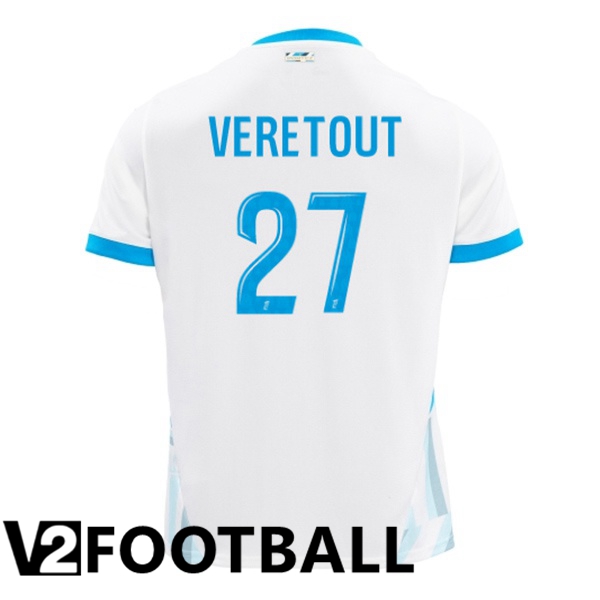 Marseille OM (VERETOUT 27) Home Soccer Shirt White 2024/2025